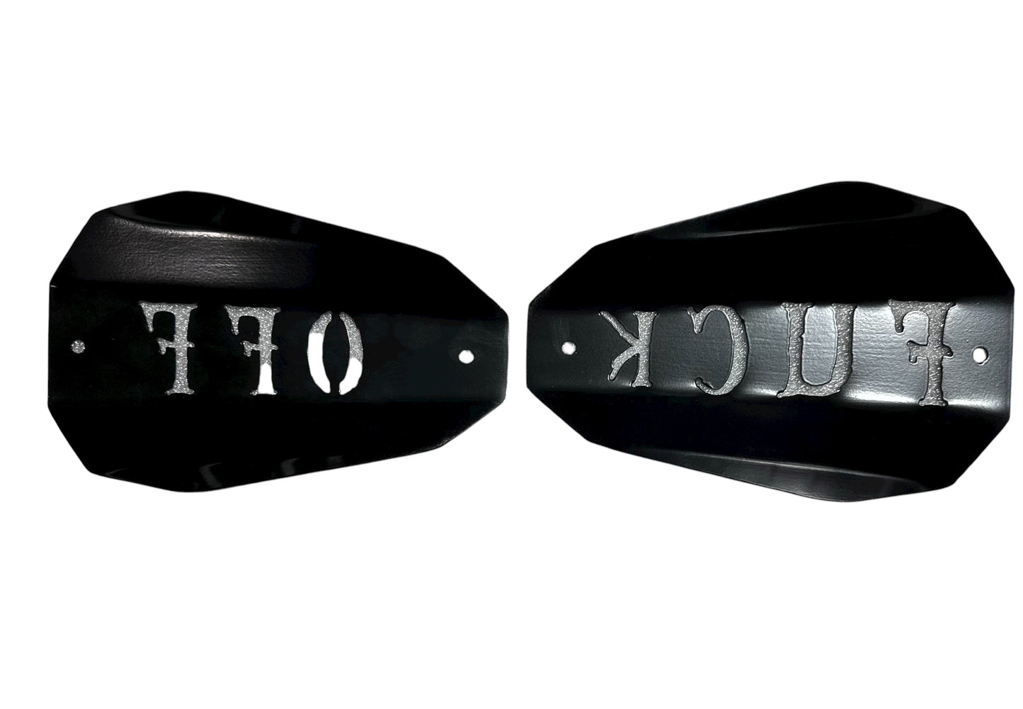Adrenaline Armor "Fuck Off" hand guard shells (mounts sold separatly)