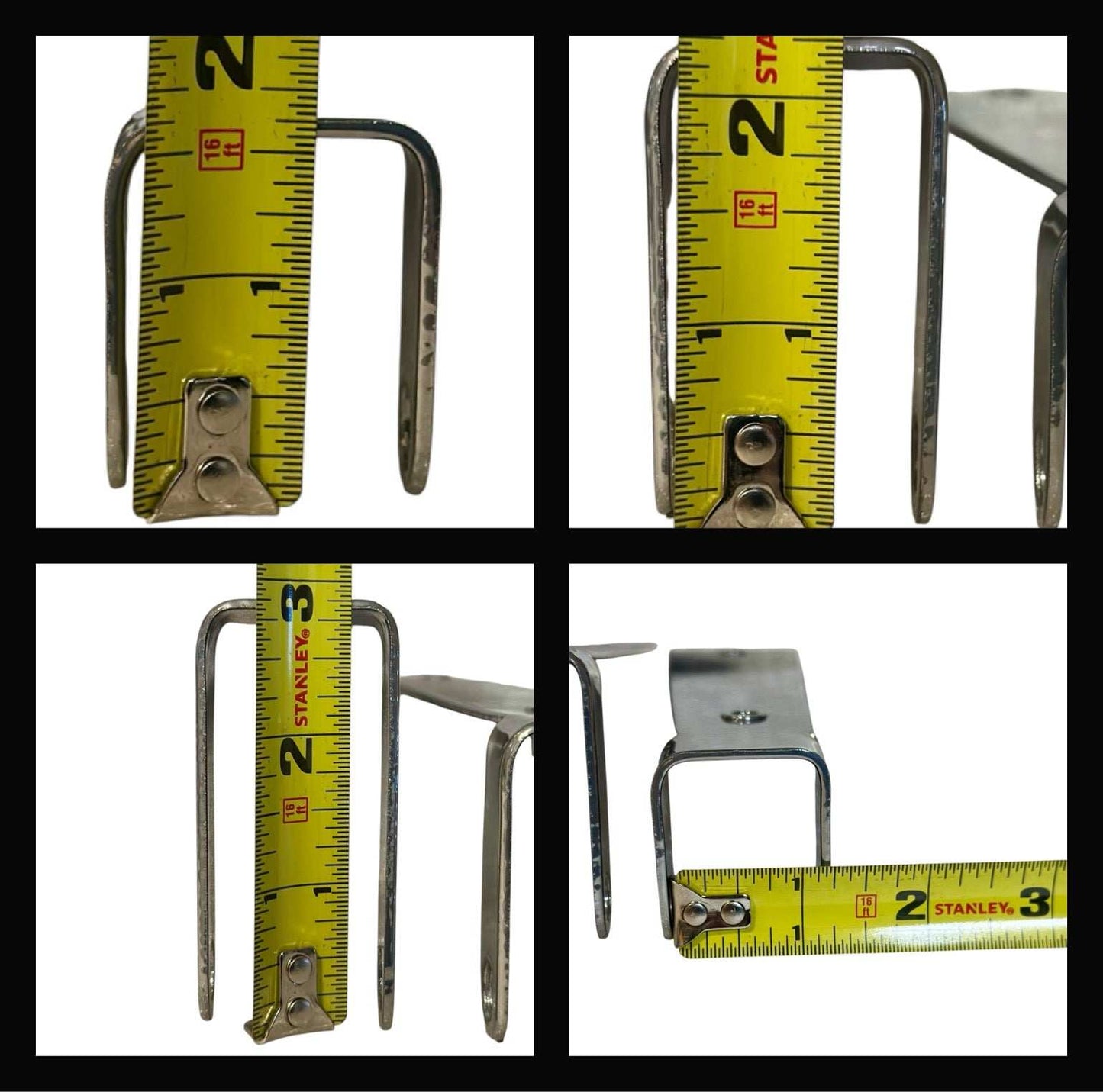 Coffin motorcycle hand guards measuring tape showing dimensions for Harley Davidson riders.
