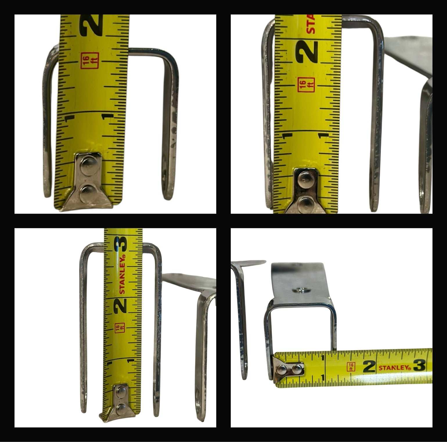 Coffin motorcycle hand guards measuring tape showing dimensions for Harley Davidson riders.
