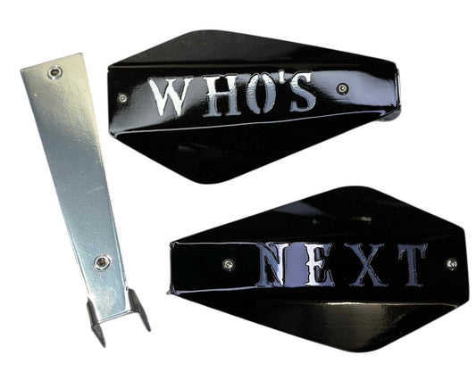 Delta Who's Next hand guards set featuring aggressive design and durable construction for Harley motorcycles.