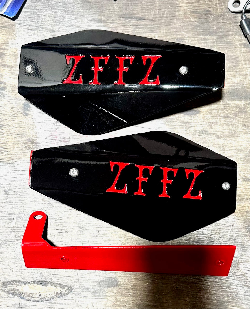 Customizable Interchangeable Hand Guard Shells - Adrenaline Armor Motorcycle Replacement Shells with Personalized Text