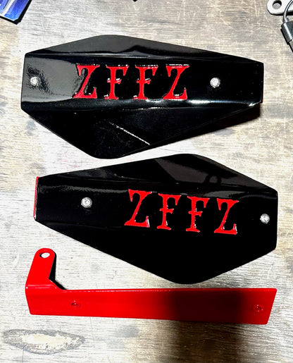 Customizable Interchangeable Hand Guard Shells - Adrenaline Armor Motorcycle Replacement Shells with Personalized Text