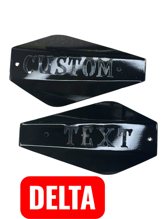 Customizable Interchangeable Hand Guard Shells - Adrenaline Armor Motorcycle Replacement Shells with Personalized Text